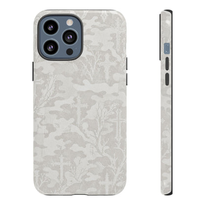White Camo Cross Tough Case