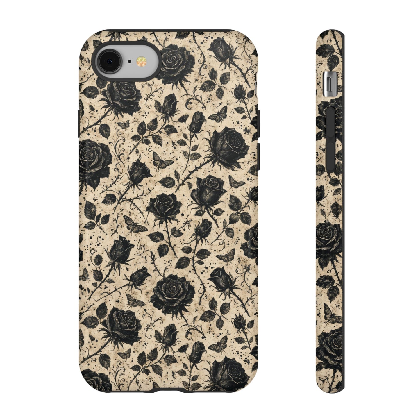 Black Rose Bone Tough Case