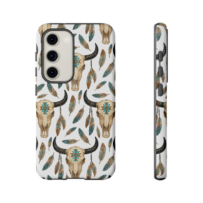 Aztec Feather Skull Tough Case