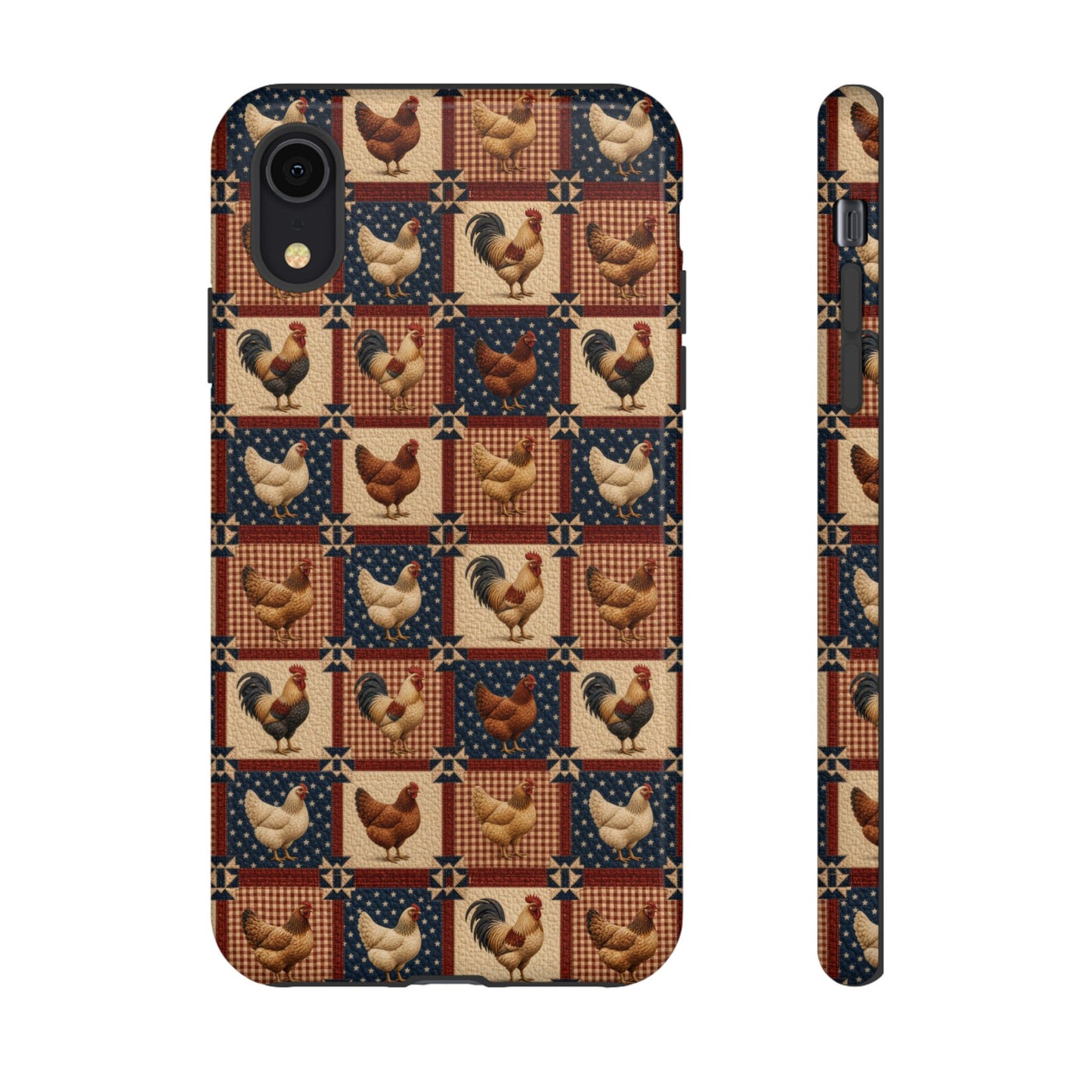 Patriotic Chicken Patchwork Tough Case