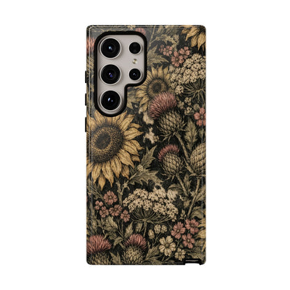 Cowhide Sunflower Thistles Tough Case