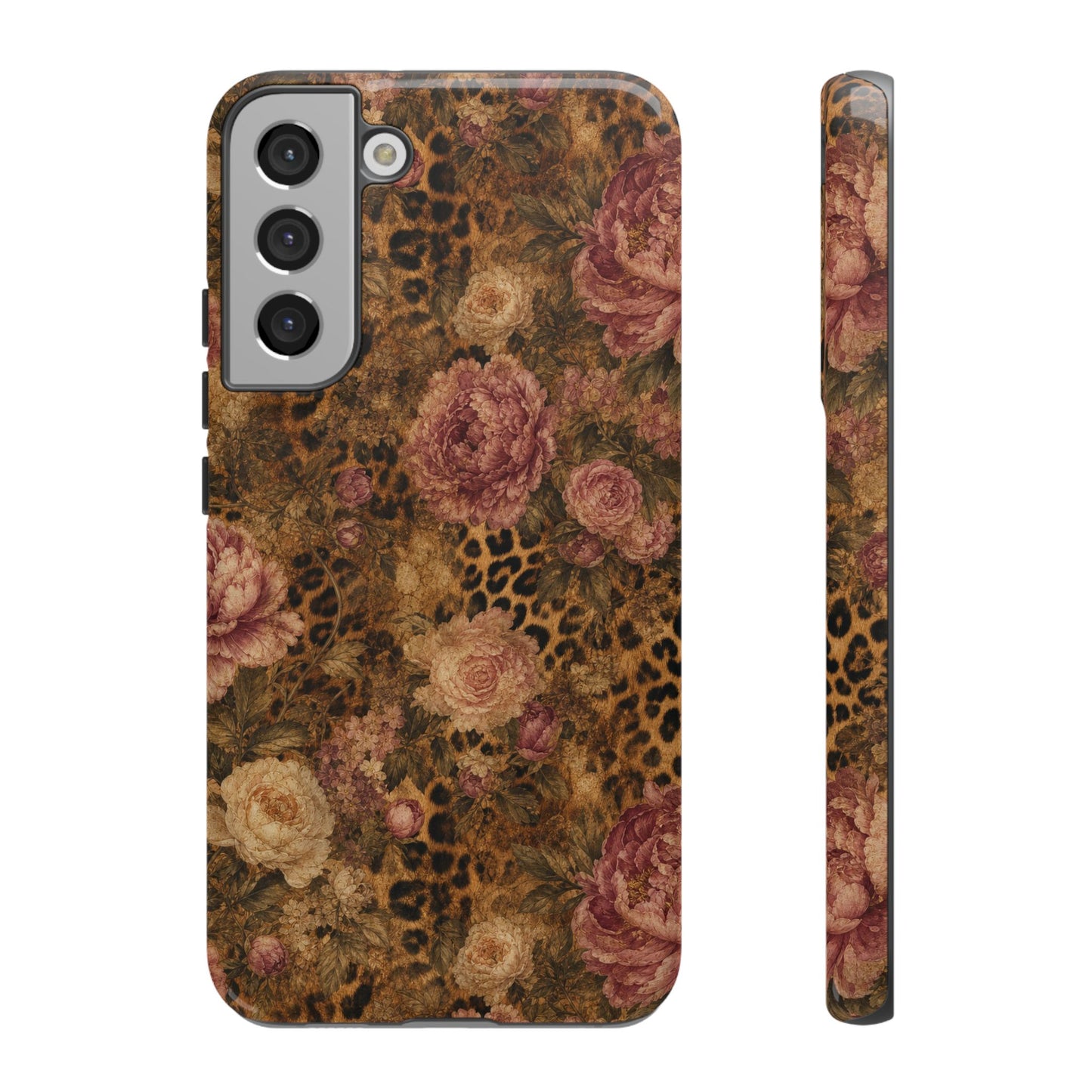Leopard Floral Tough Case