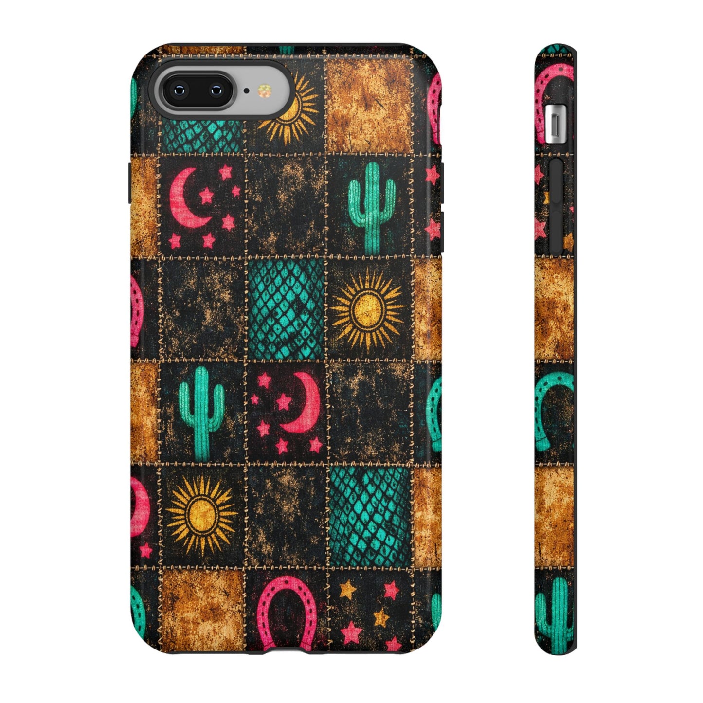 Neon Cactus Patchwork Tough Case