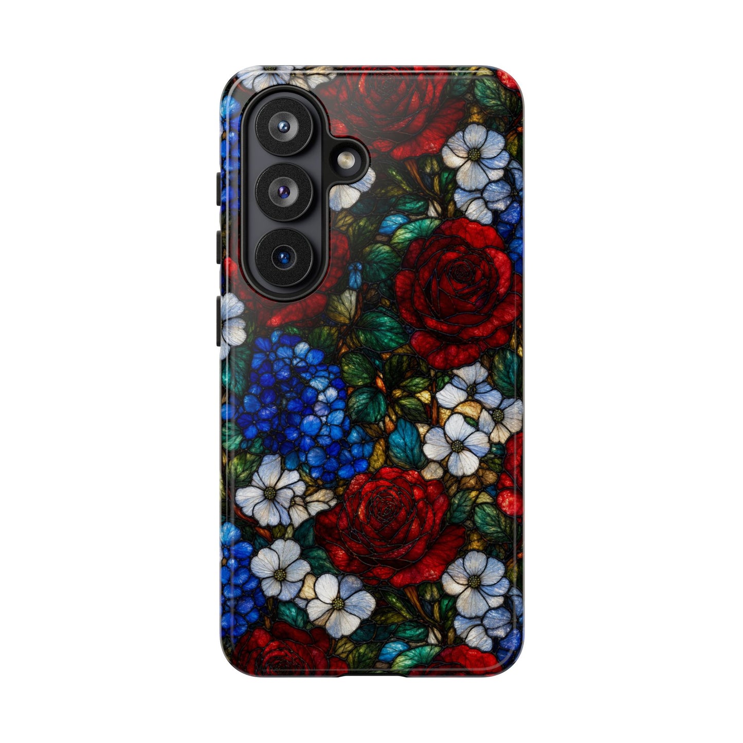 Patriotic Floral Glass Tough Case