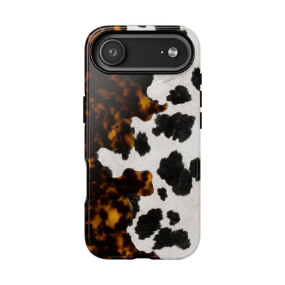 Tortoiseshell + Cowhide Tough Case