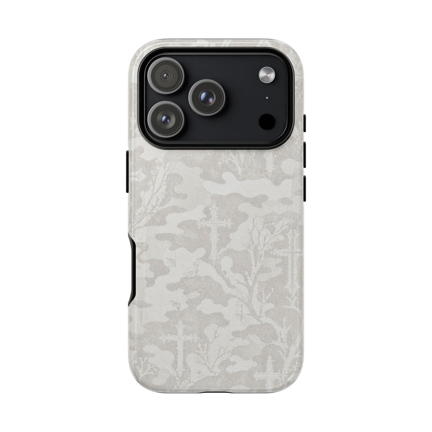 White Camo Cross Tough Case