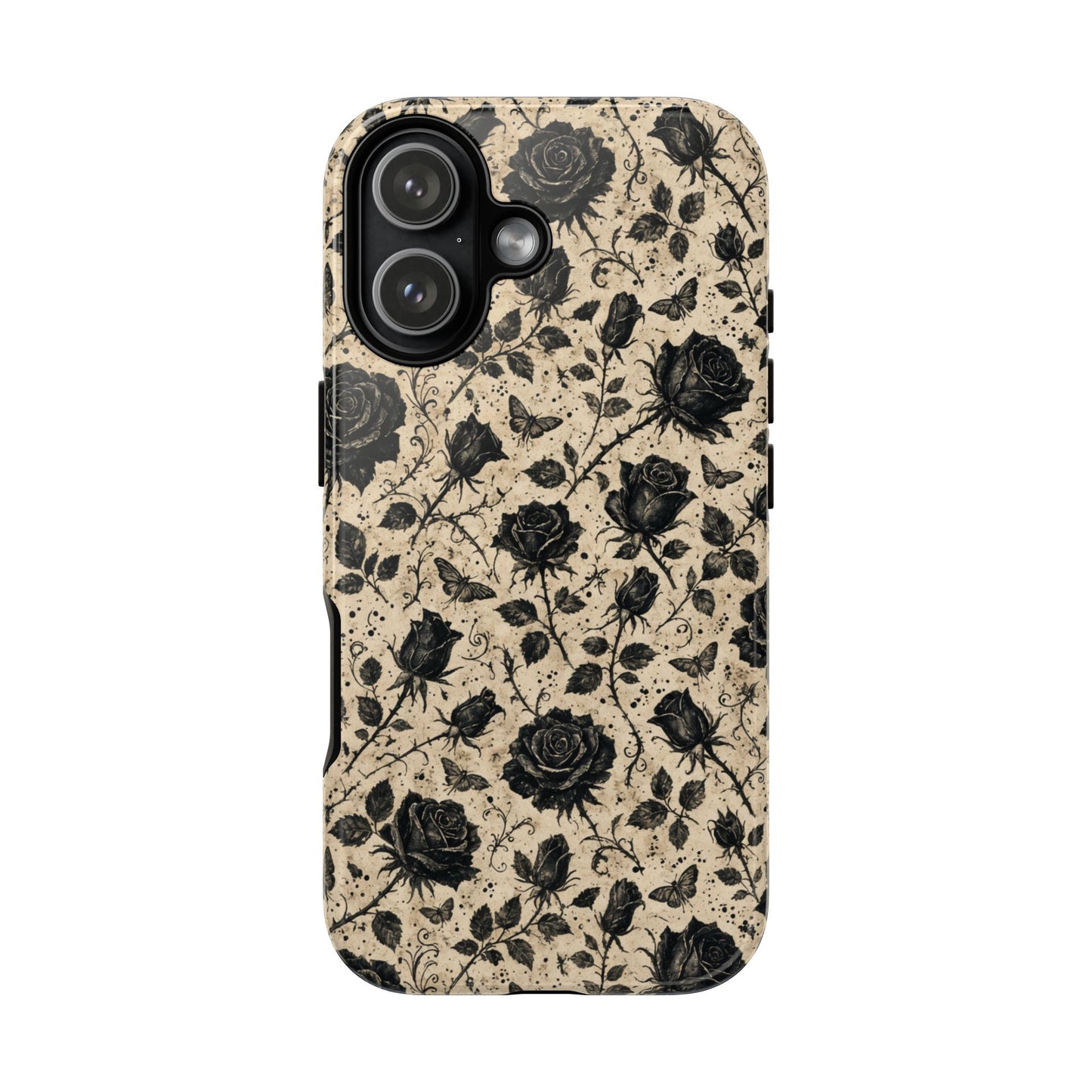 Black Rose Bone Tough Case