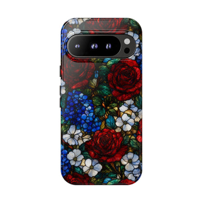 Patriotic Floral Glass Tough Case