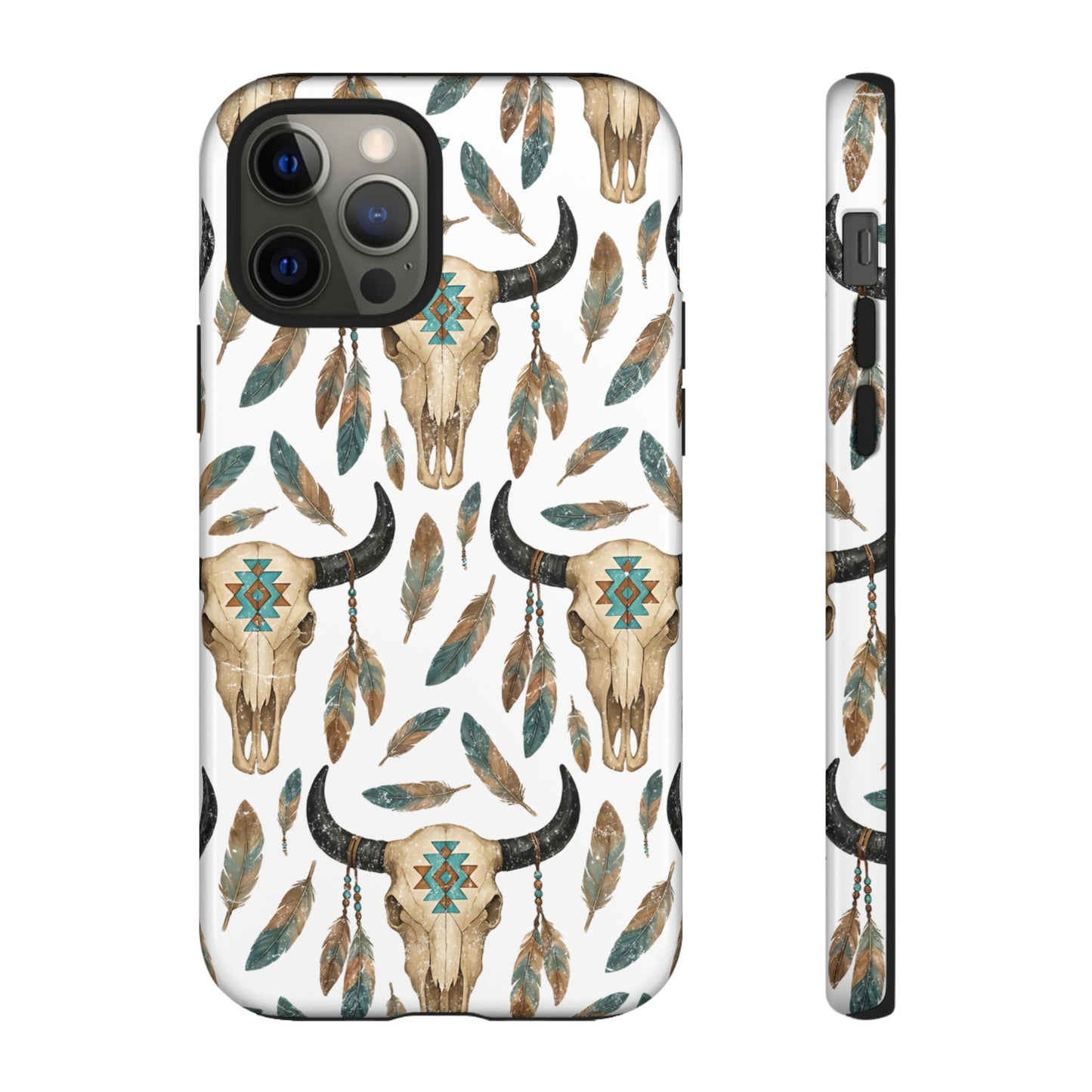 Aztec Feather Skull Tough Case