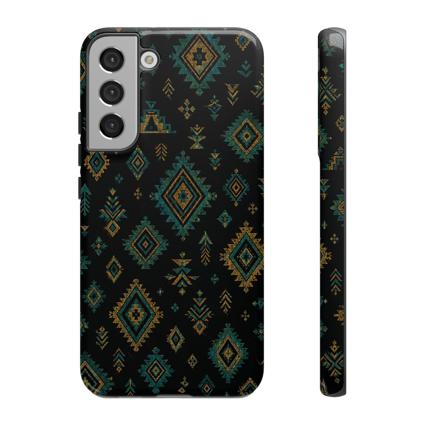 Turquoise Gold Aztec Tough Case