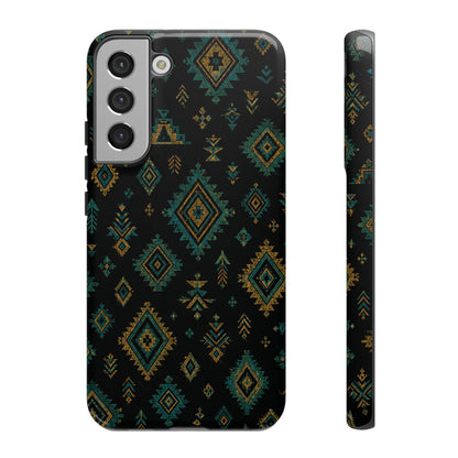 Turquoise Gold Aztec Tough Case