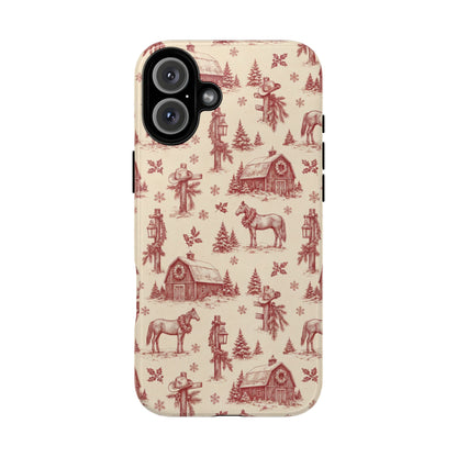 Christmas Toile Tough Case