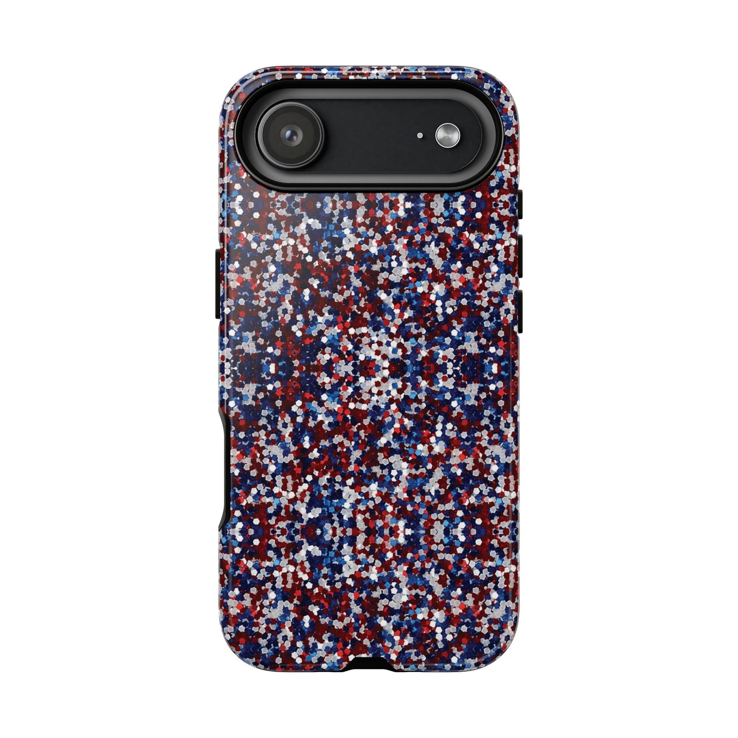 Red White Blue Glitter Tough Phone Case