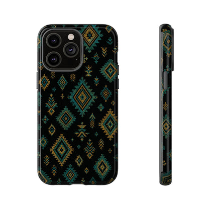 Turquoise Gold Aztec Tough Case