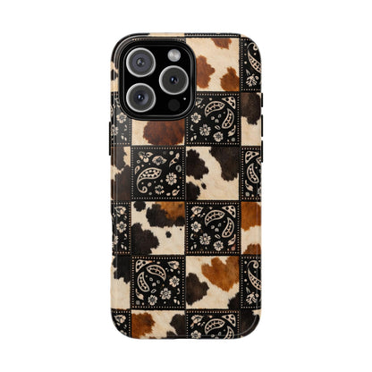 Cowhide Bandana Checkered Tough Case