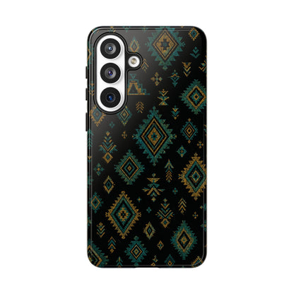 Turquoise Gold Aztec Tough Case