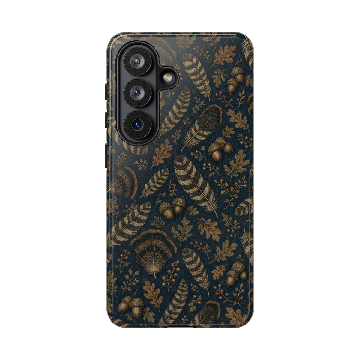 Navy Feathers Tough Case