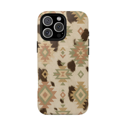 Neutral Aztec + Cowhide Magnetic Case