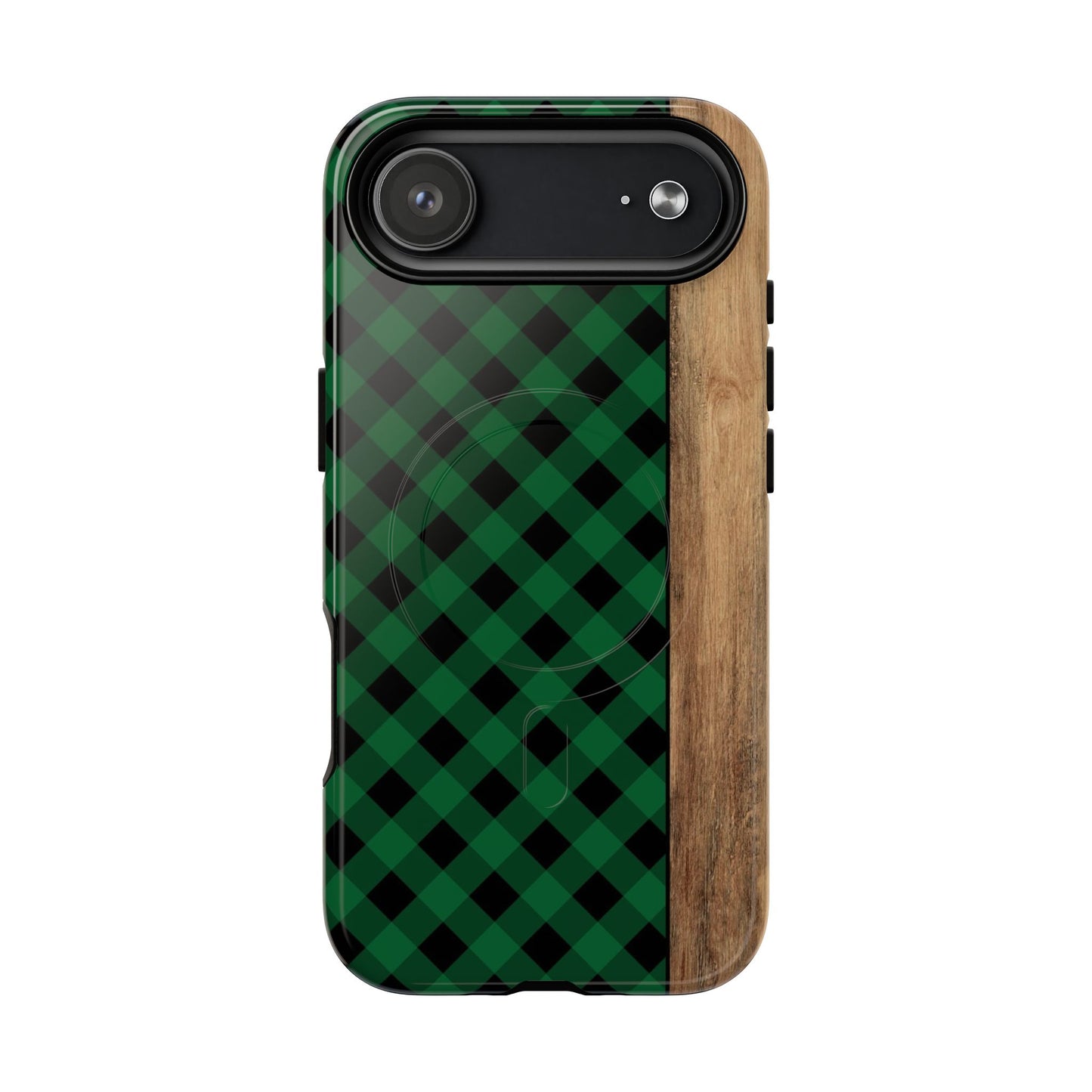 Green Plaid Magnetic Case