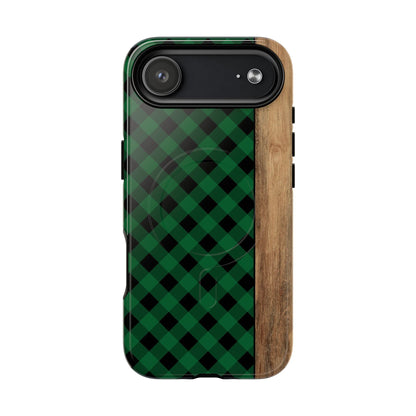 Green Plaid Magnetic Case