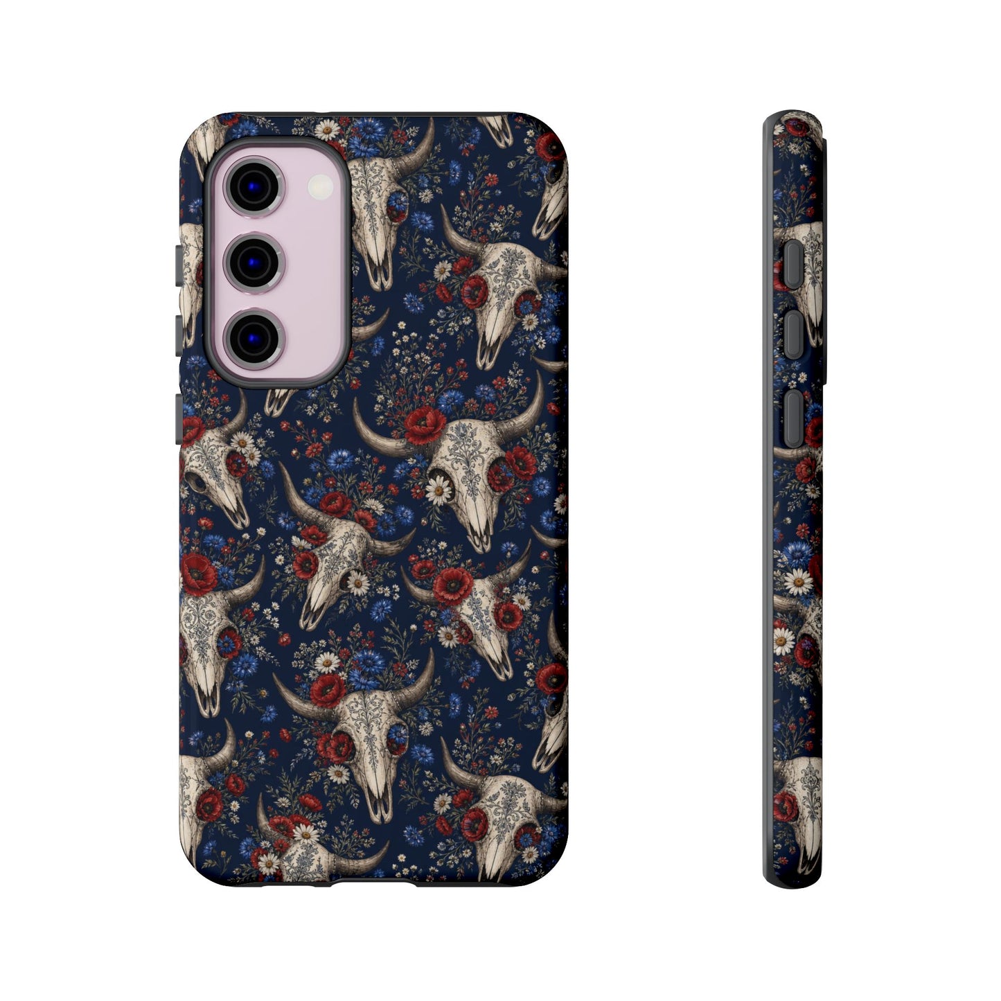 Patriotic Floral Skulls Tough Case
