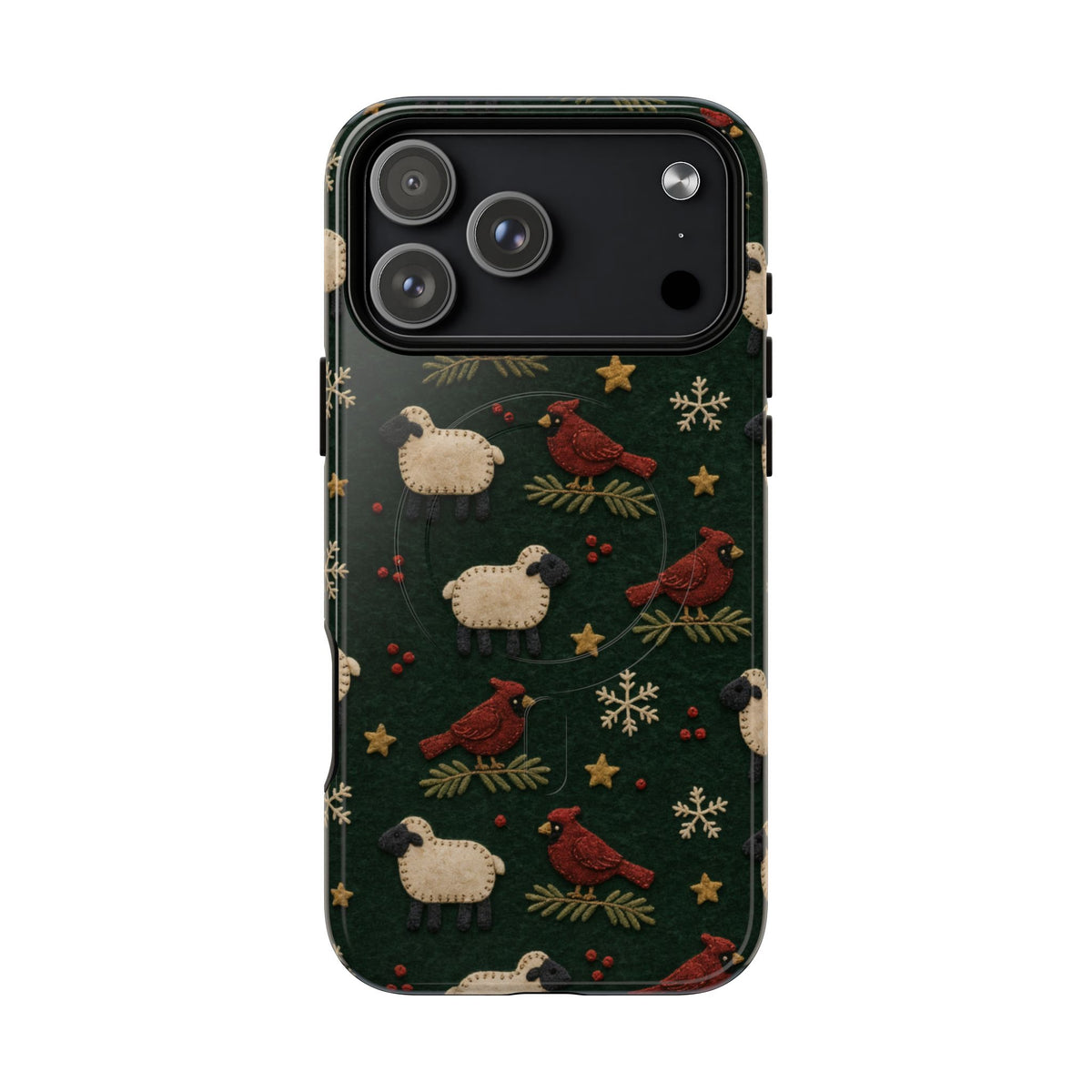 Felt Sheep Cardinals Magnetic Case