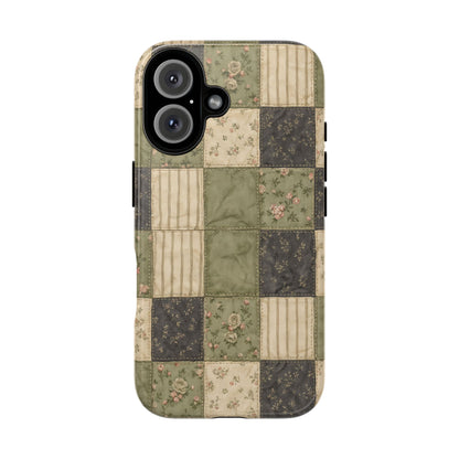Sage Floral Patchwork Tough Case