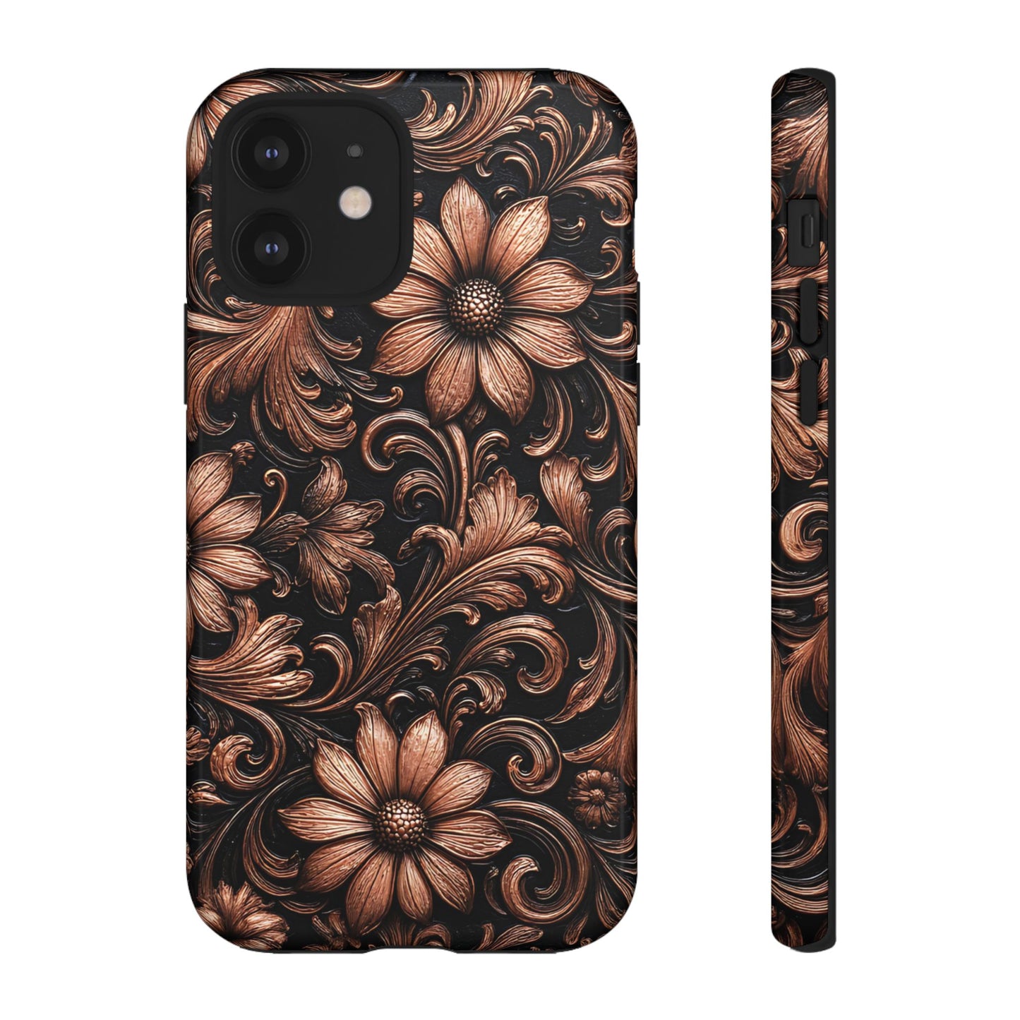 Rose Gold Floral Tough Case