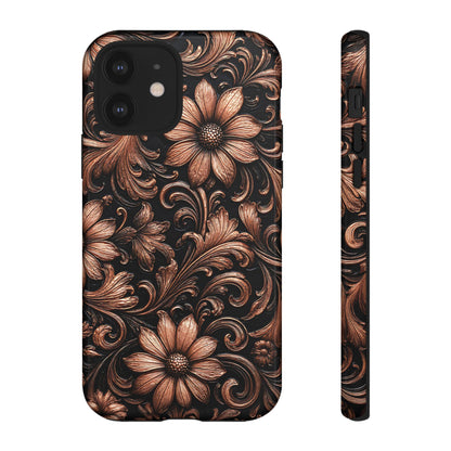 Rose Gold Floral Tough Case