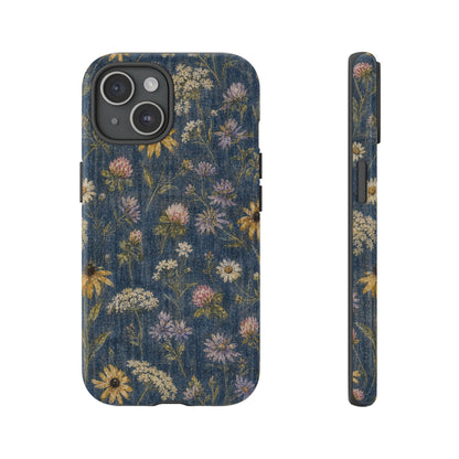 Denim Florals Tough Case