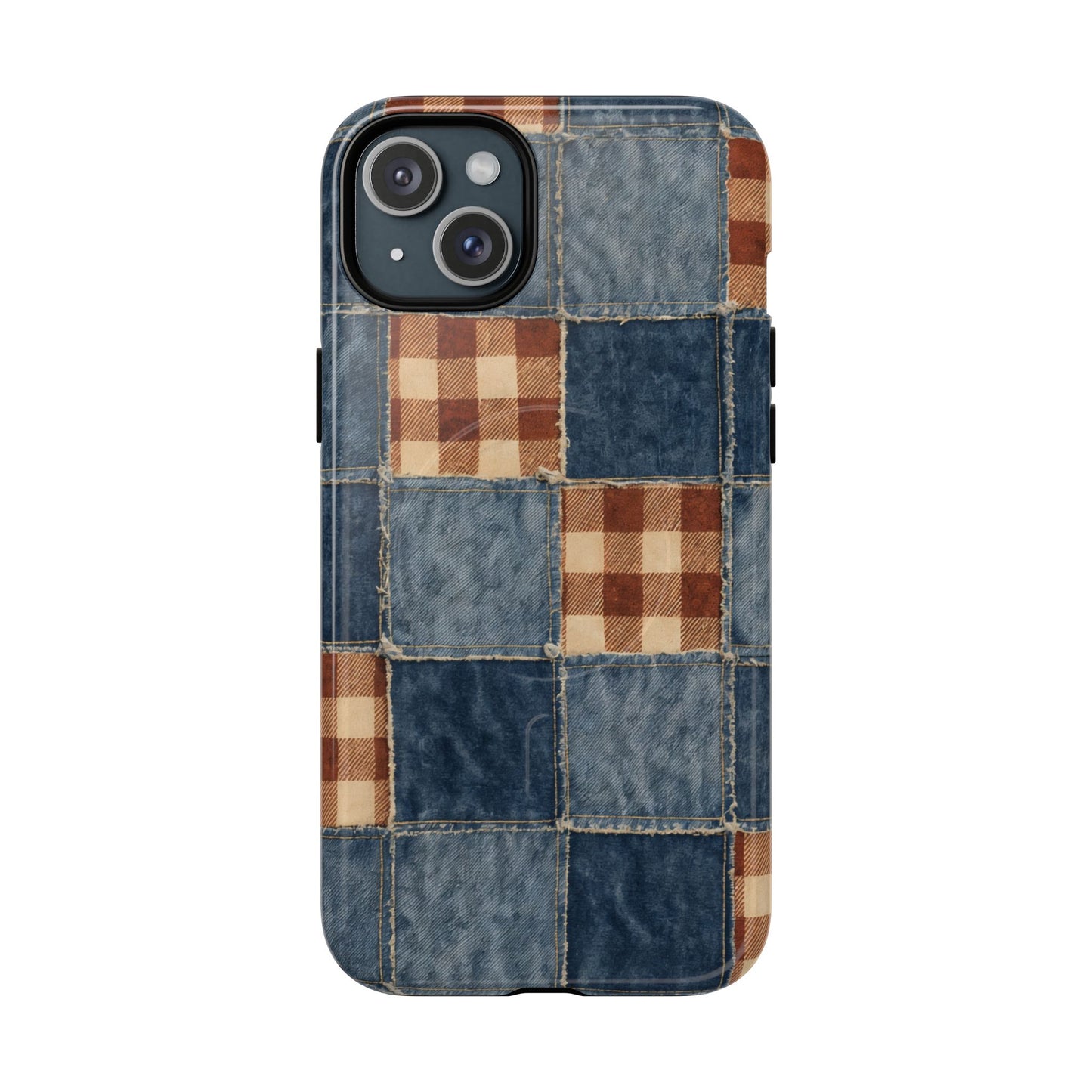 Denim Patchwork Magnetic Case
