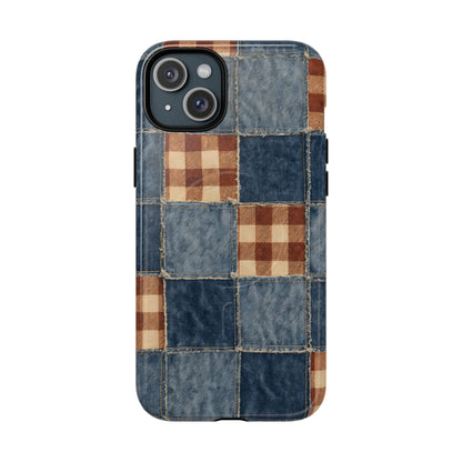 Denim Patchwork Magnetic Case