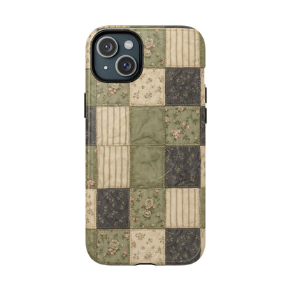 Sage Floral Patchwork Magnetic Case