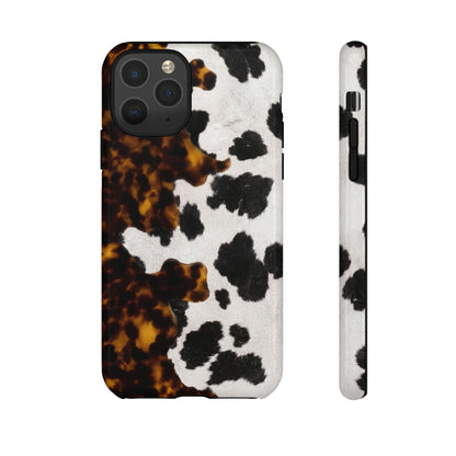 Tortoiseshell + Cowhide Tough Case