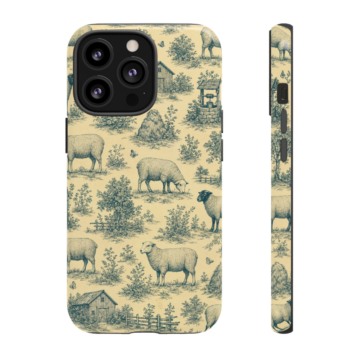Sheep Toile Tough Case