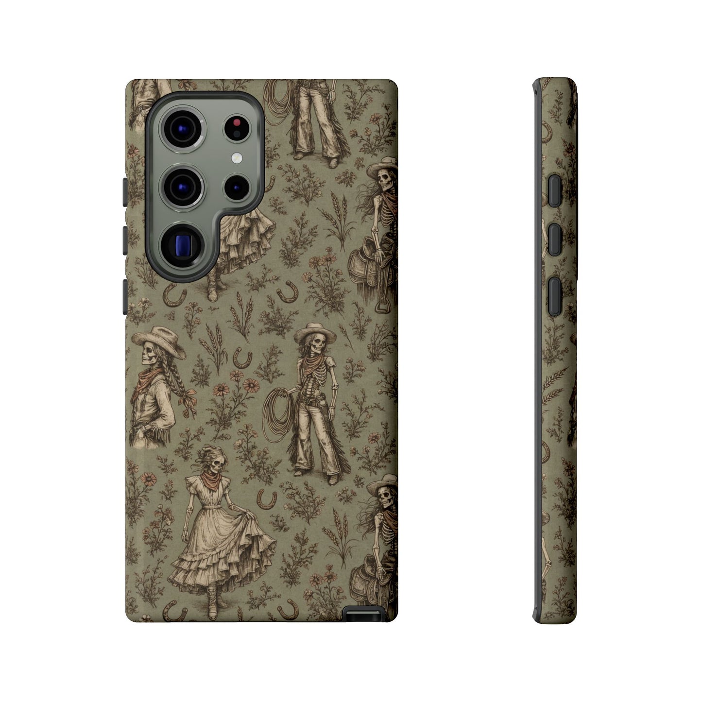 Skeleton Cowgirl Toile Tough Case