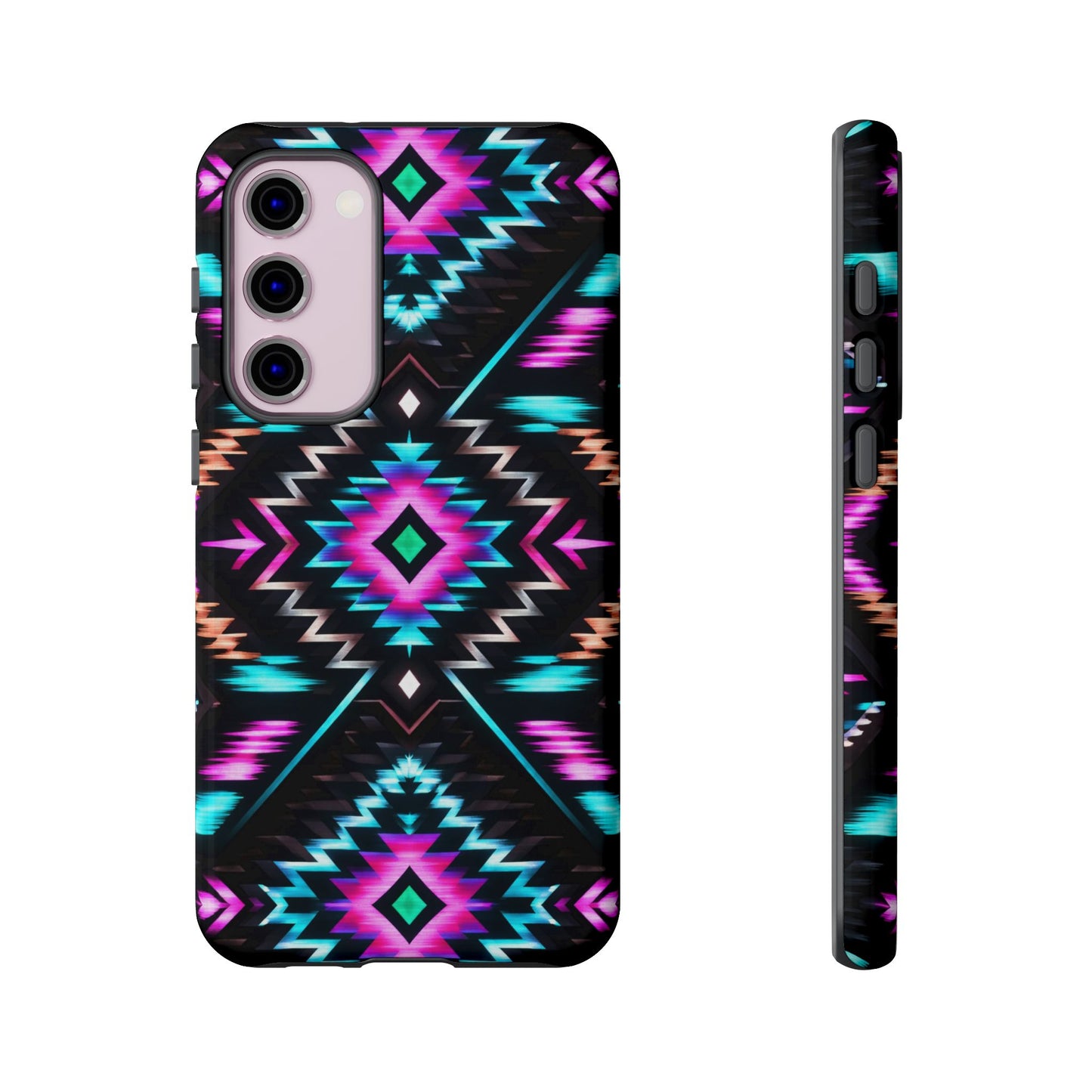 Black Neon Aztec Rug Tough Case