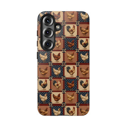 Patriotic Chicken Patchwork Tough Case