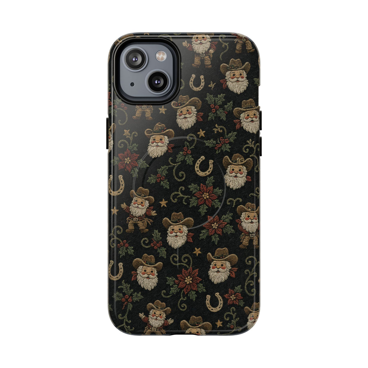 Stitched Cowboy Santa Magnetic Case