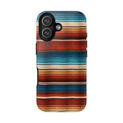 Turquoise + Orange Serape Tough Case