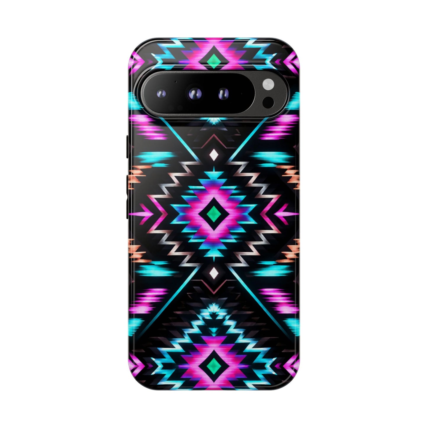 Black Neon Aztec Rug Tough Case