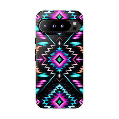Black Neon Aztec Rug Tough Case