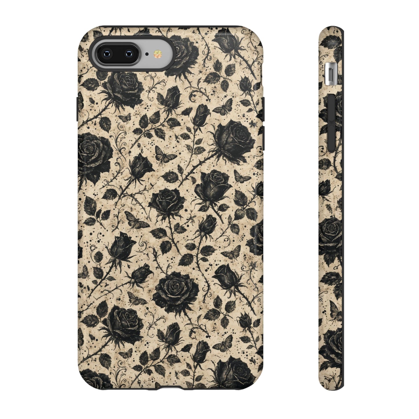 Black Rose Bone Tough Case