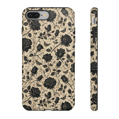 Black Rose Bone Tough Case