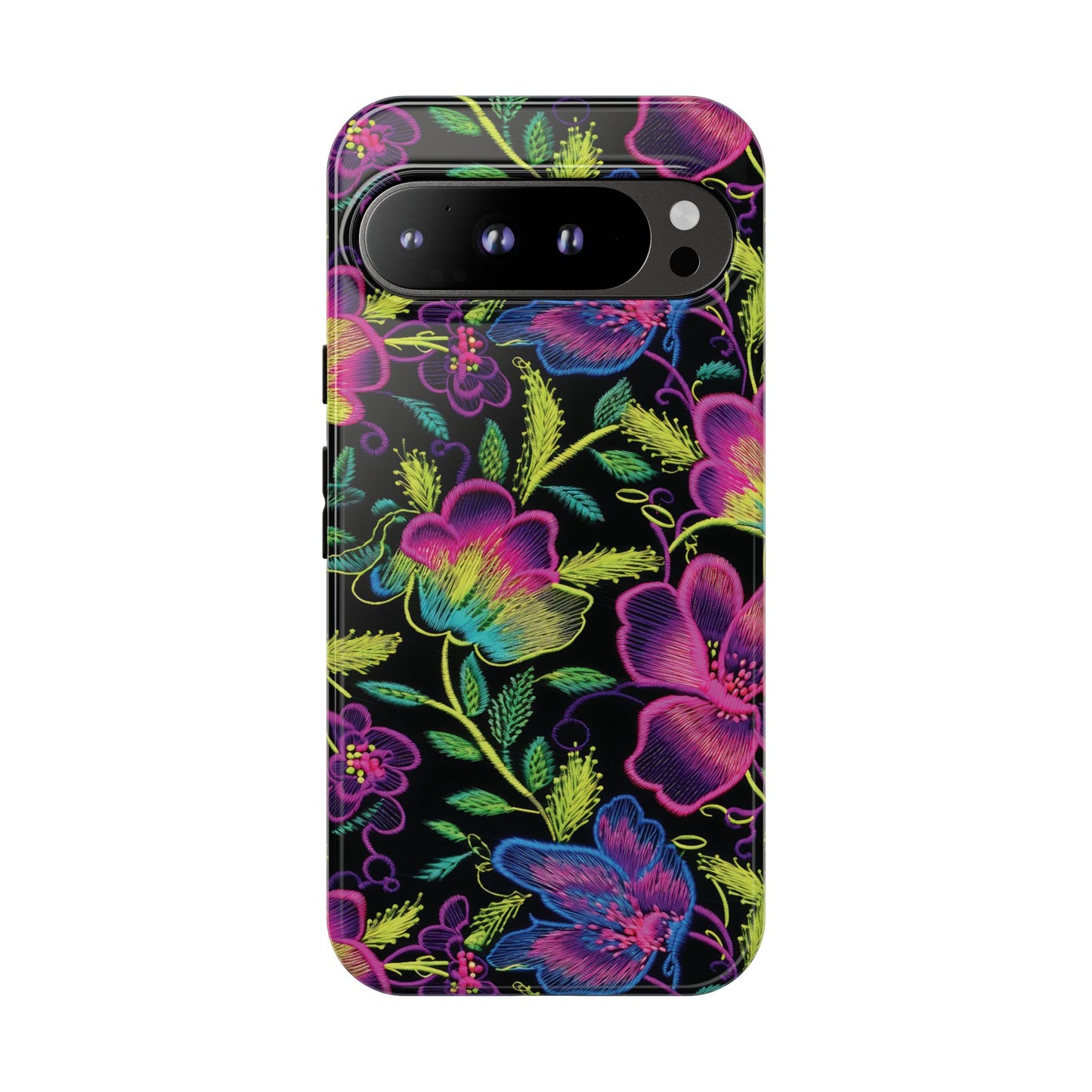 Neon Green Flowers Phone Case