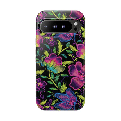 Neon Green Flowers Phone Case
