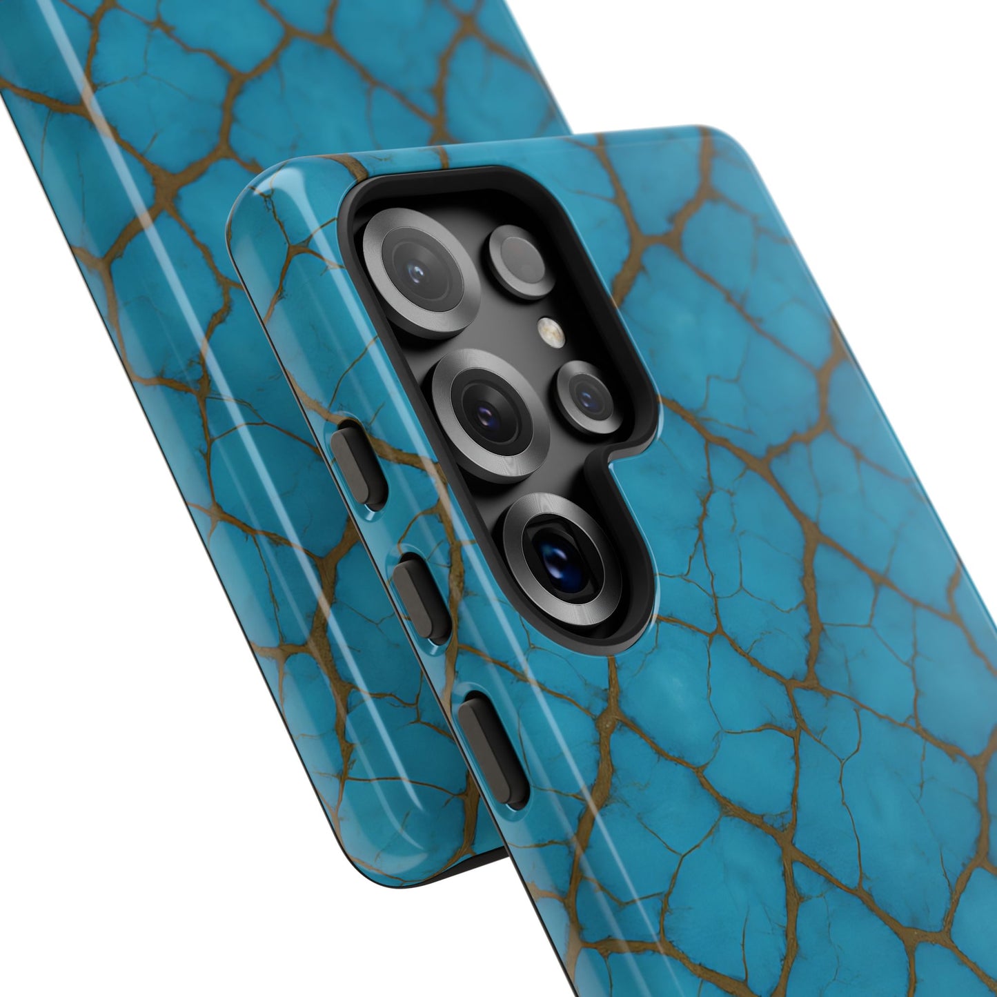 Cracked Turquoise Tough Phone Case