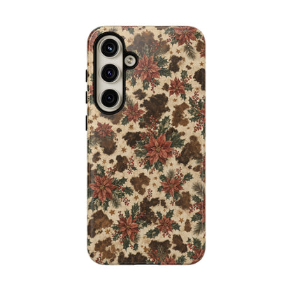 Cowhide Poinsettia Tough Case