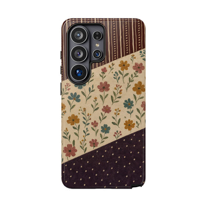 Fall Floral Stripe Tough Case