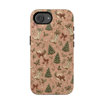 Pink Cowgirl Christmas Tough Case